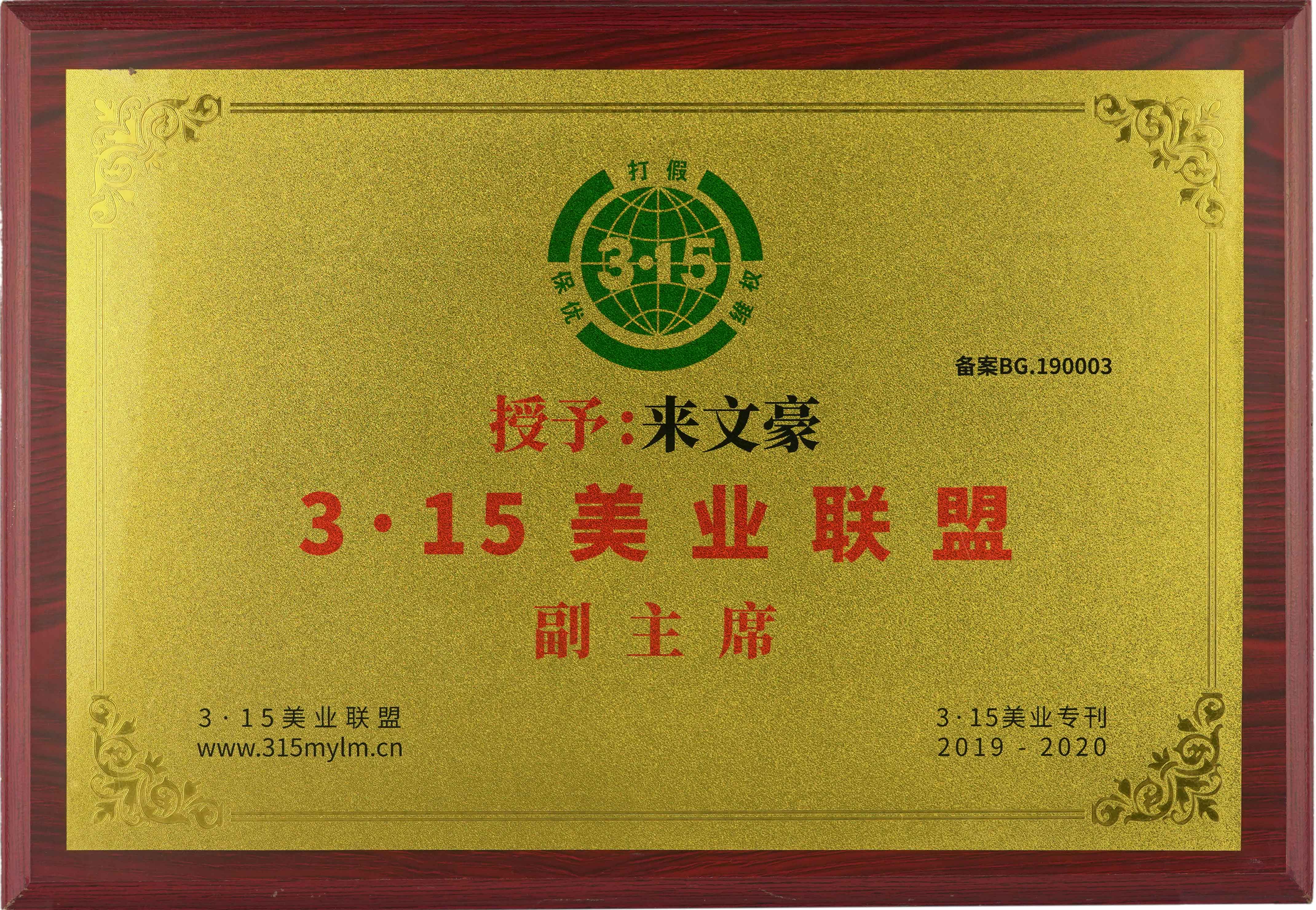 3·15美业联盟副主席 3·15美业联盟副主席